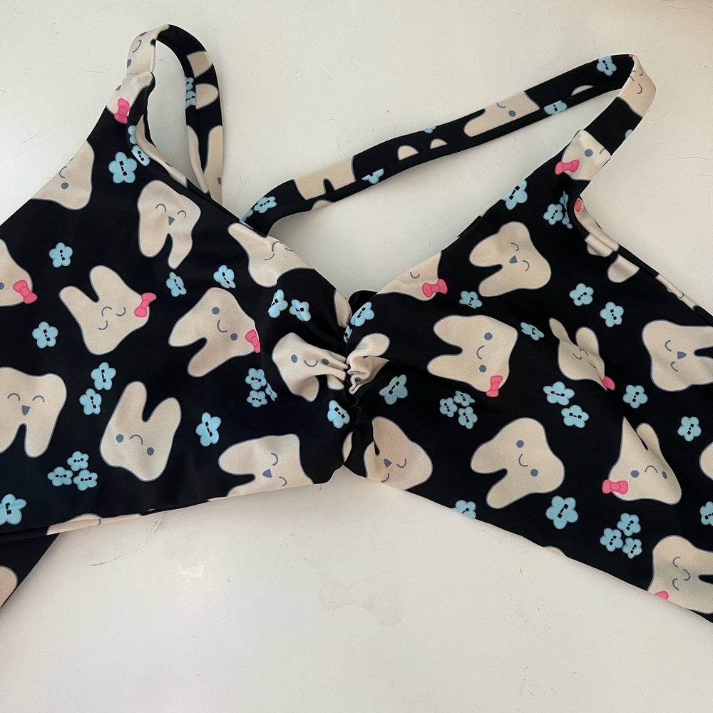 Fused Hawaii Silly Print Bathing Suit Top